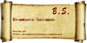 Brambora Salamon névjegykártya